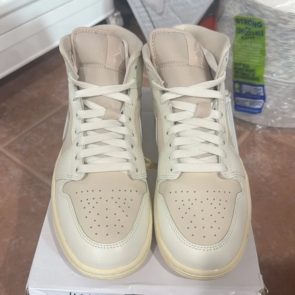 Air Jordans in Cream and Tan - Picture 2 of 5